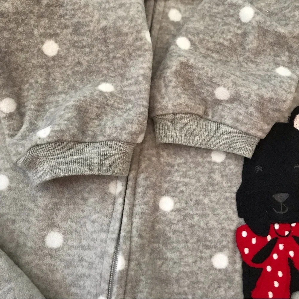 Carter’s footie footed fleece pajamas puppy dog PJs polka dot girls sz 18 months
